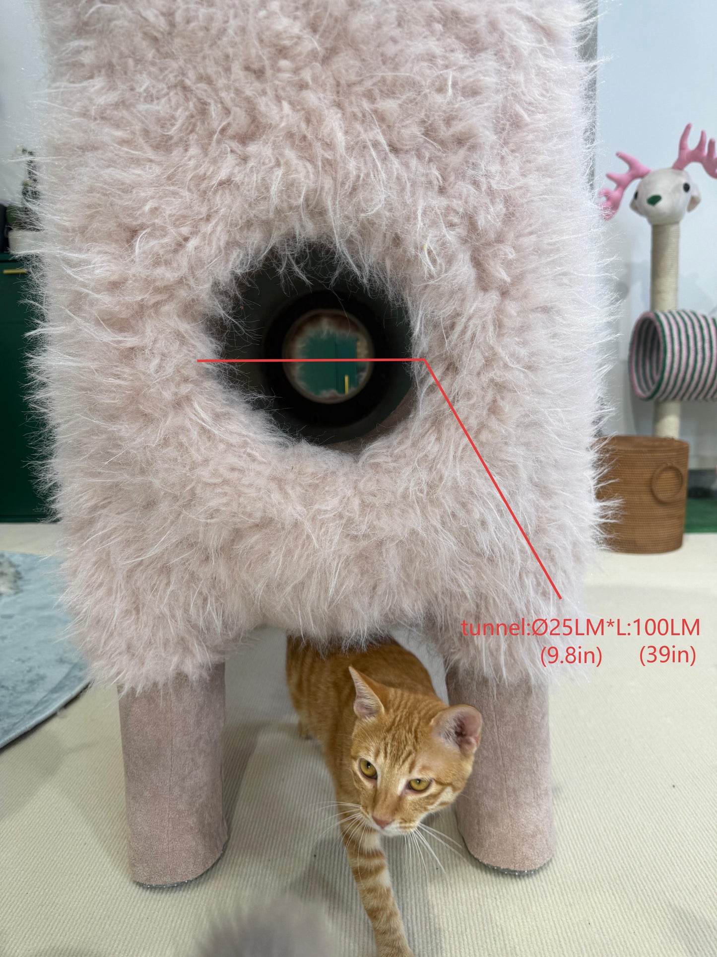 2Meters Luxury Alpaca-Fabric Cat Tunnels & Cat Trees – Premium Pet Furniture