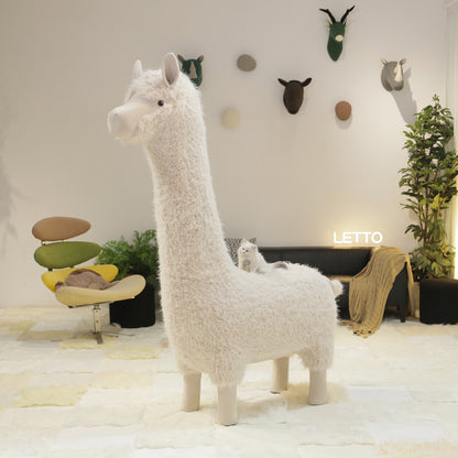 Giant alpaca pet-friendly furniture