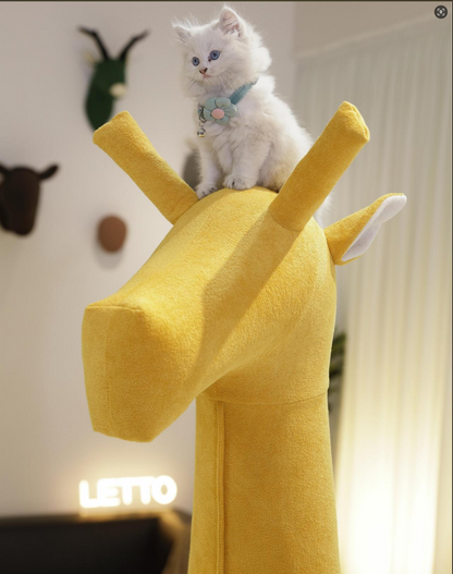 2 Meter Upgraded Giant Giraffe with Cat Nest - Themed Pet Friendly Furniture