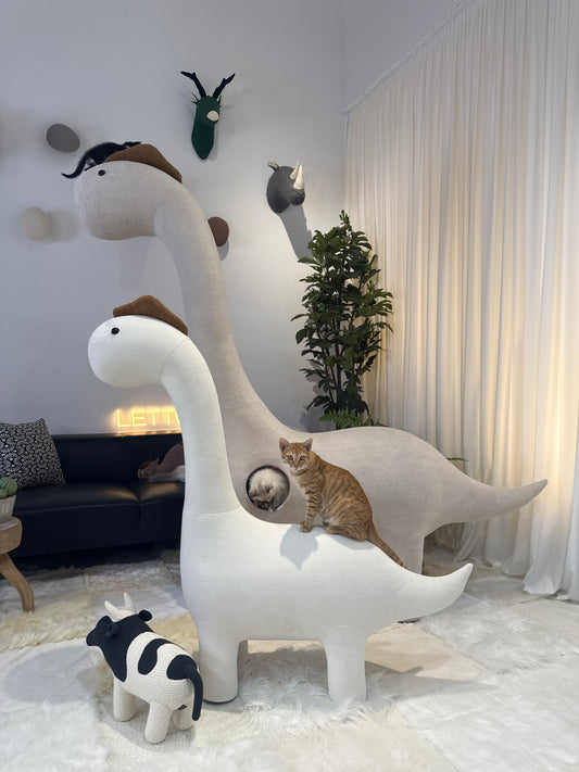 1.25Meters Dinosaur Cat Tree with Cave-Pet Friendly Furniture