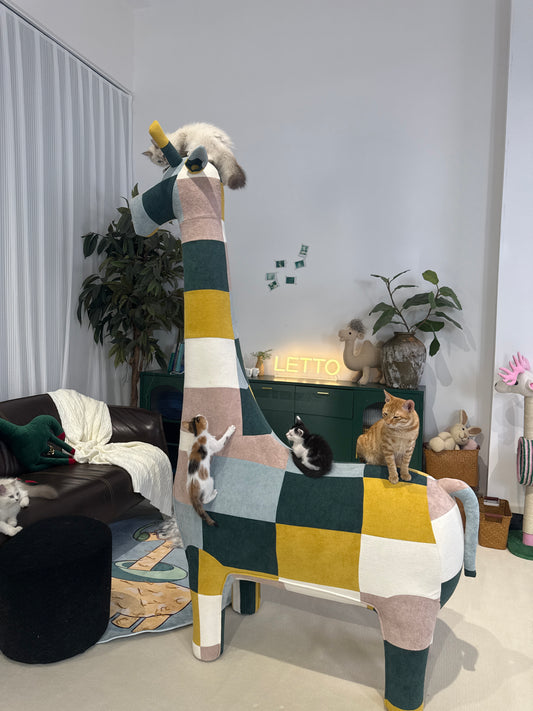 Muebles aptos para mascotas de jirafa gigante de 2 metros
