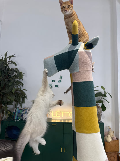 2Meters Giant Giraffe Cat Tree - Luxury Pet Nest & Climbing Tower