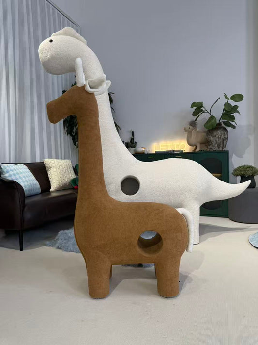 Lettoden Cat Tree - Medium-sized Giraffe-shaped Pet - friendly Furniture with Holes