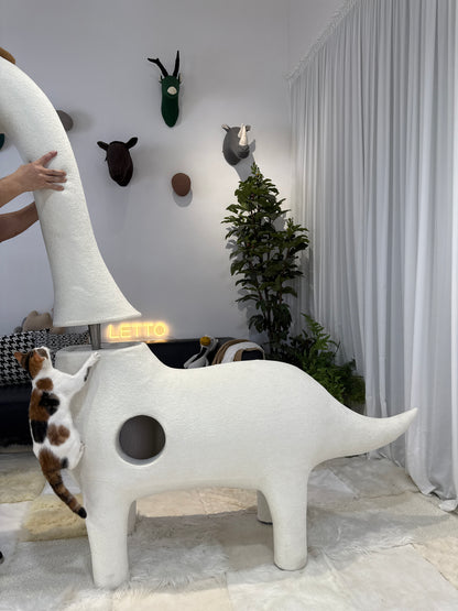 2-Meter Tall Classic Dinosaur-Themed Cat Tree with Built-in Cat Nest – Pet-Friendly & Disassemblable