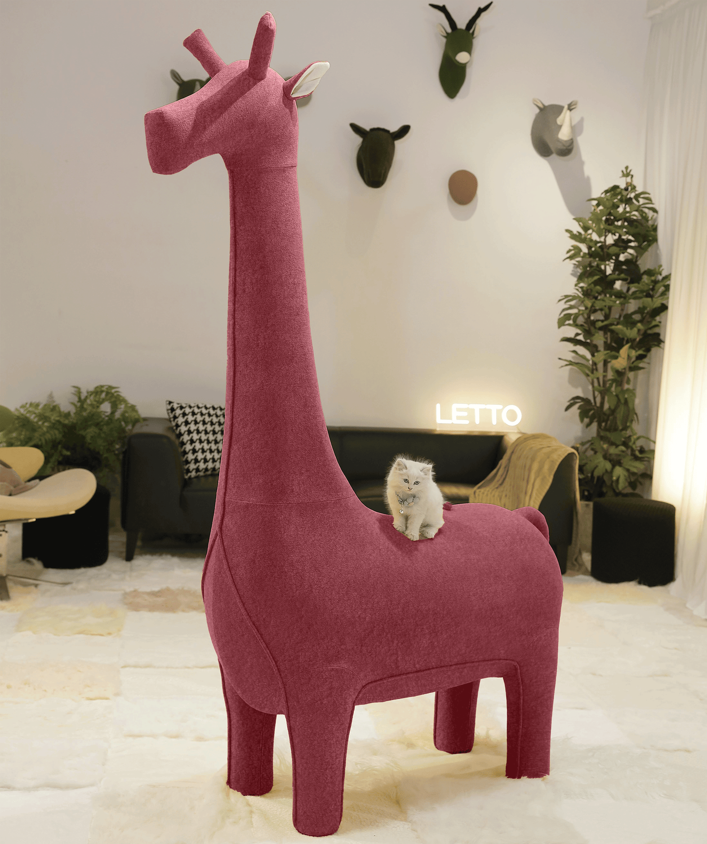 LettoDen 2M Giant Giraffe Cat Tree - Luxury Premium