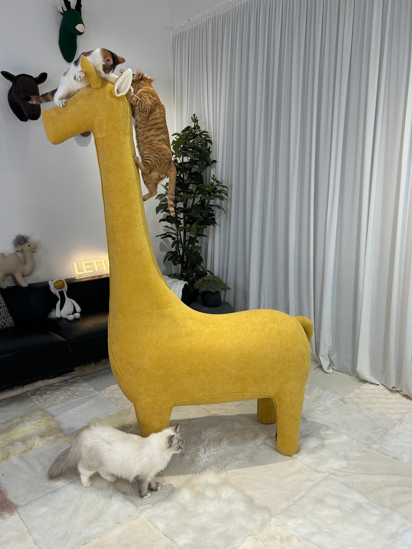 LettoDen 2M Giant Giraffe Cat Tree - Luxury Premium